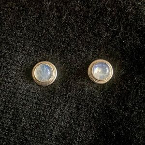 Vintage Silver Moonstone Studs
